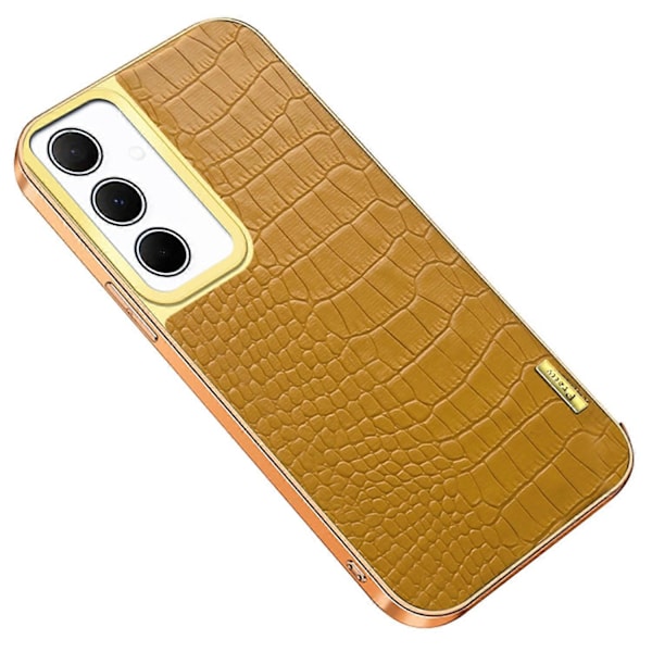 Til Samsung Galaxy A35 5G Cover 6D Elektroplettering Smartphone Krokodille Tekstur Cover Multicolor Style D