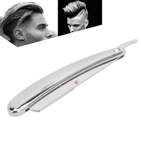 Manuel barberkniv til barberer, hjem, sølv
