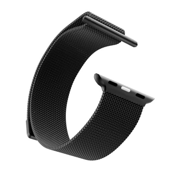 IC Milanese Loop Metal Armbånd Apple Watch 42/44/45/49mm Sort Sort Sort