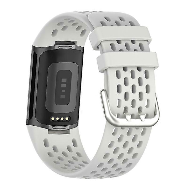 Blød Silikone Sports Udskiftningsurrem med Åndbare Huller til Fitbit Charge 6/5 Multicolor Style F