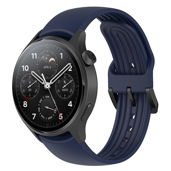 Silikonklokkearmbånd for Xiaomi Watch S1 Pro Navy Blue