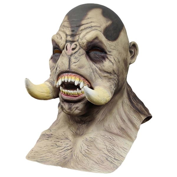 Barnegave Halloween Orc Maske Hodeplagg Halloween Skummel Orc Maske