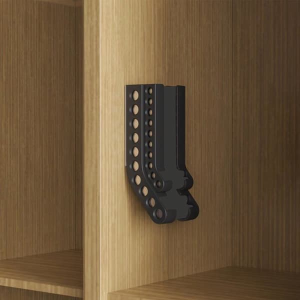 Veggmontert batteriholder, dispenser for 10 AA- og 10 AAA-batterier, batteridispenser