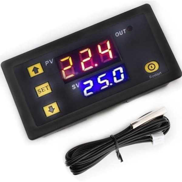 En 12V 20A digital temperaturregulator, W3230 temperaturregulator, DC digital temperaturregulator.