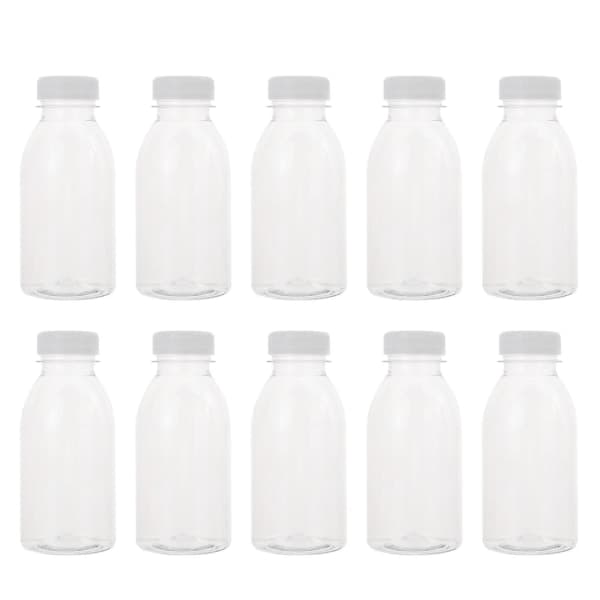 10 st dricksflaskor, plastflaskor för drycker, återanvändbara dricksflaskor - PP-material, hög temperaturbeständighet