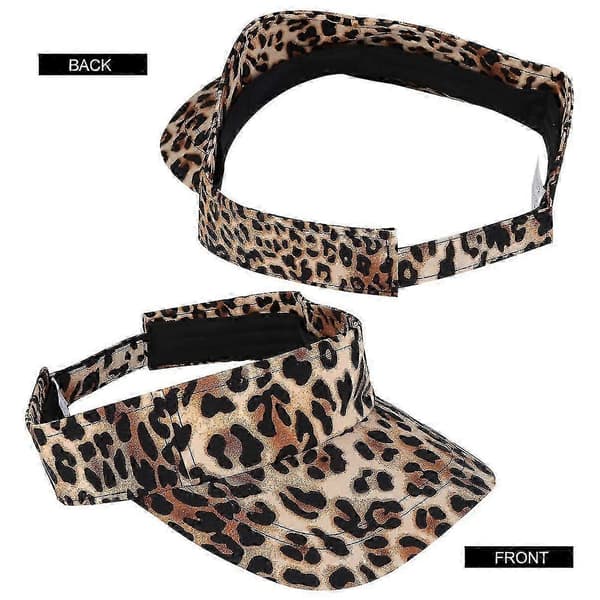Solskærmshat til kvinder i bomuld med leopardprint