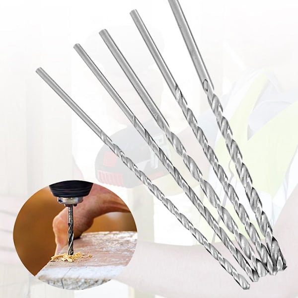 5 kpl Extra pitkää 150 mm HSS-kierrettä 2 mm 3 mm 3,5 mm 4 mm 5 mm Suora puu- ja metalliporanterä Dril