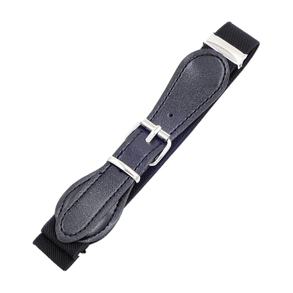 Elastiskt justerbart midjebälte för barn, avslappnat stretchbälte, sött klänningsbälte PU-läderbälte för pojkar jeans byxor kjolar Black 2.5cmx65cm