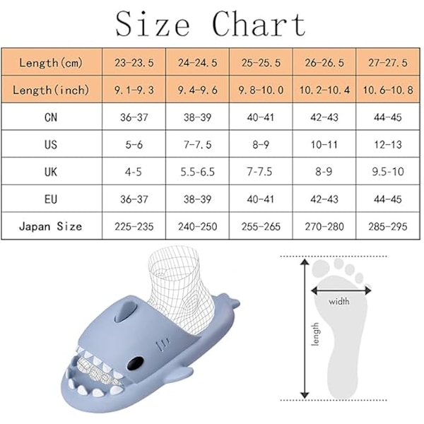 Hajtofflor för pojkar och flickor, Shark Flip Flops för män och kvinnor, Shark Slippers, Bekväma halkfria pool-hajsandaler med tjock sula för sommaren Yellow 40/41