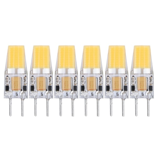 Silikoni LED-lamppu GY6.35 5W AC DC12V COB-valo energiansäästölamppu 6 kpl {db}