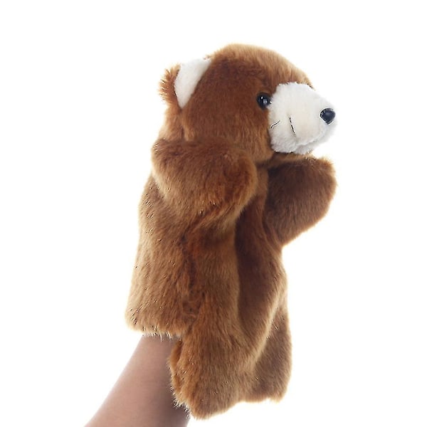 Hånddukke Plysj Dyreleke Fantasifull Fortellerleke Barnegave[HS] Brown Bear