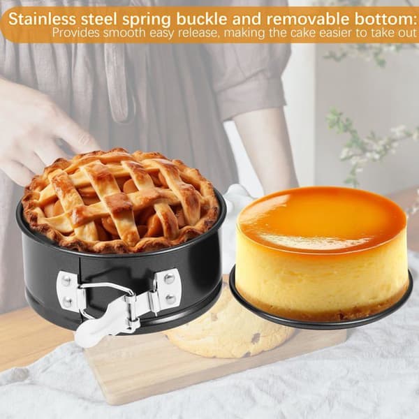 Rund kakeform - 1 stk, 15 cm, non-stick, flat bunn - Egnet for baking av kaker