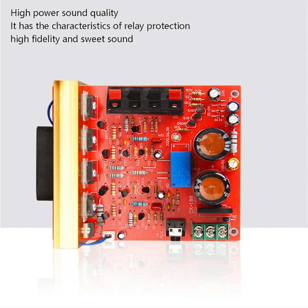 Effektforstærker Audio Board 180W+180W 2.0 Kanal FET Højttalerforstærker Lydforforstærker Dobbelt AC18V-26V Med Blæser