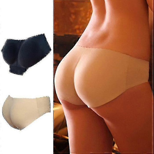 Underkläder för kvinnor med falsk rumpa, Persikorumpa, Sömlös rumpförstoring, Grenkudde, Rumppad, Förtjockad höftlyftande underklädesartefakt Low Waist Complexion M