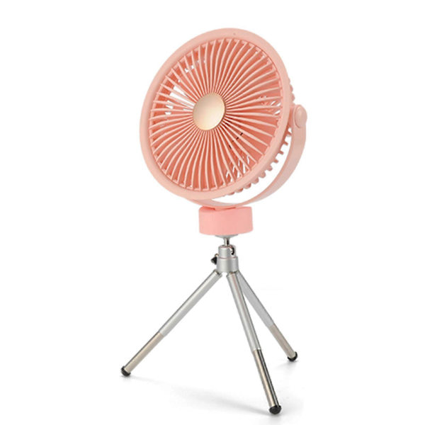 7.4'' Portabel Fläkt Stativfläkt Takfläkt Campingfläkt Takfläkt för Sommarstrand Pink