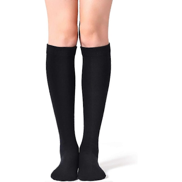 4-pack Damstrumpor Knähöga Casual Tube Socks Black