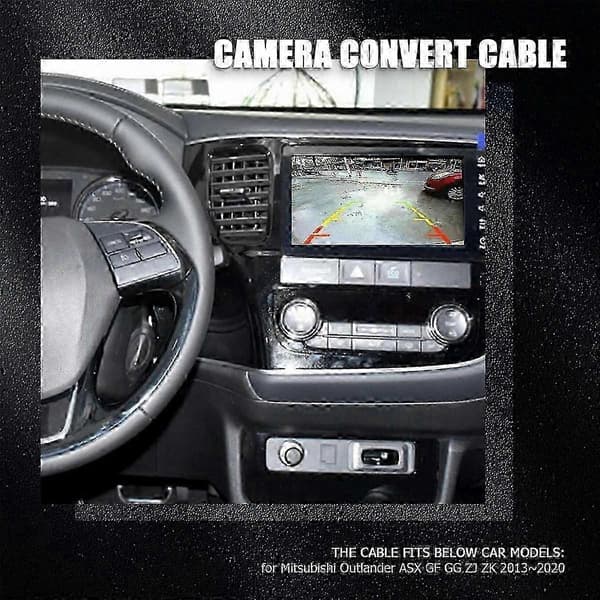 Mitsubishi Outlander ASX GF Backkamera RCA-adapter | Plug & Play Backvideokabel för Parksäkerhet