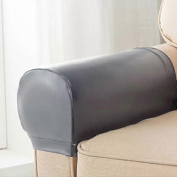 2 stk. PU-skinn sofa armlene deksler beskyttere stretch vanntett for sofa stol