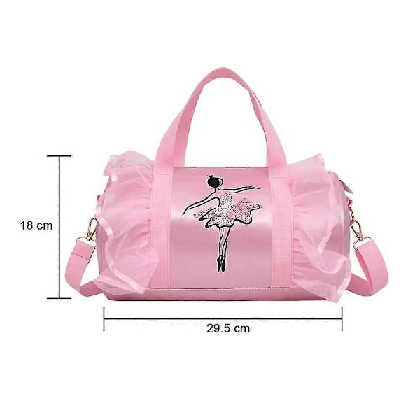 Pige Ballet Dance Taske Pink Skuldertaske Crossbody Sportstaske