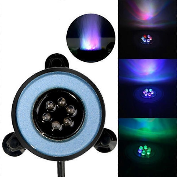 LED Akvariebelysning, Luftsten Boblelys Farverige Lamper Akvarie Boblelys til Akvarium Pool Dam
