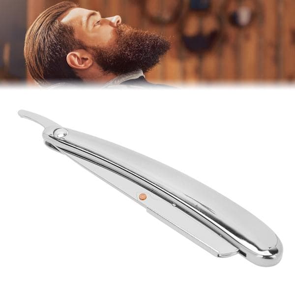 Manuel barberkniv til barberer, hjem, sølv