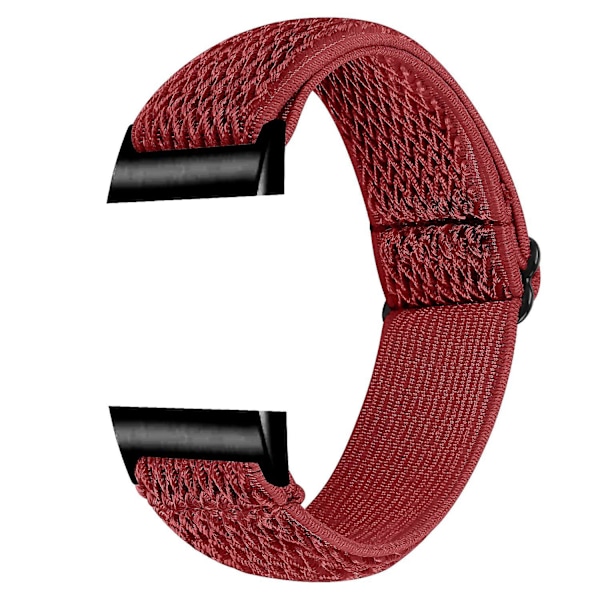 Elastiskt klockarmband för Fitbit Charge 3/3 SE/4, justerbart armband med svart kontakt Red Style B Fitbit Charge 3