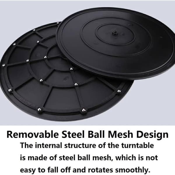 20 cm universal drejeskive, solid 360° roterende plade til højttalere, laptops, skærme (20 cm)