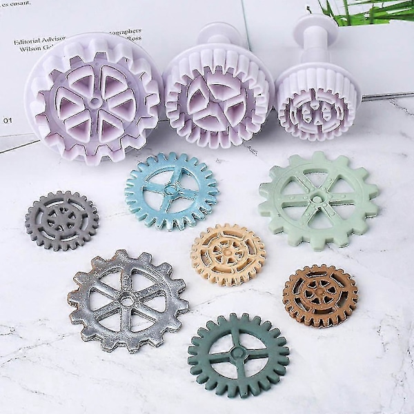 Plast Tannhjul Pepperkakeformer Steampunk Fondantformer Tannhjul Form Fondant Kakeformer