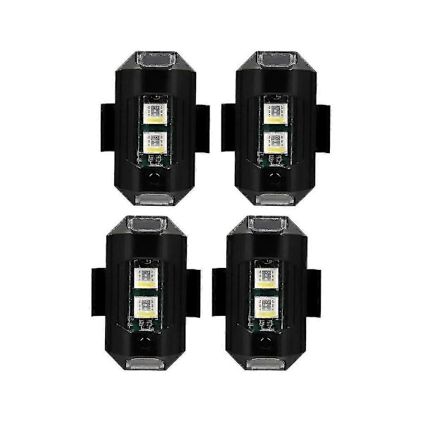 4 st 7 Färger Drönare Stroboskopljus USB LED Anti-kollision Cykel Bakljus Drönare Nattflygning Mini Signalblixt