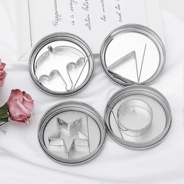 24 stk. Squid Cookie Cutter Spillsett, med Tin Box & Nål G