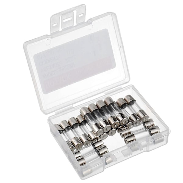 F10al250v 5x20 Mm 10a 250v Hurtige Sikringer 10 Ampere 250 Volt 0,2 X 0,78 Tommer Glasrørssikringer (pakke Med 20 Stk)