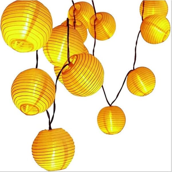 Solcellelamper Lantern Utendørs 3,5 Meter Ca. 10 Led Lanterner Vanntett