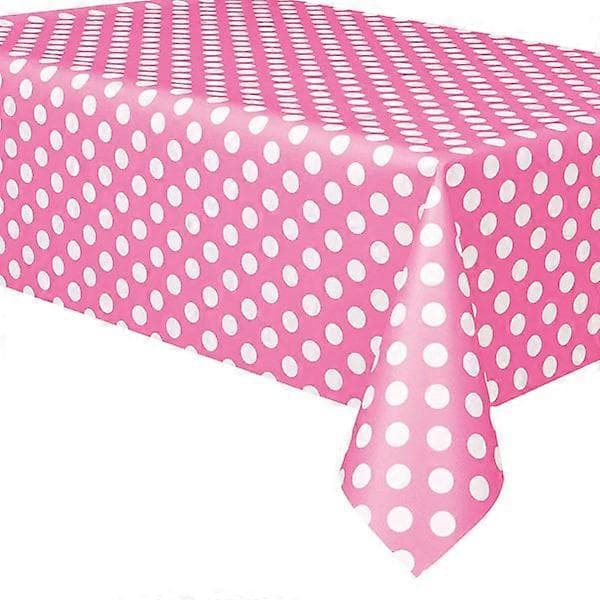 PC (Gul) Rektangulær 137 x 183 cm Polka Dot PVC Voksdug