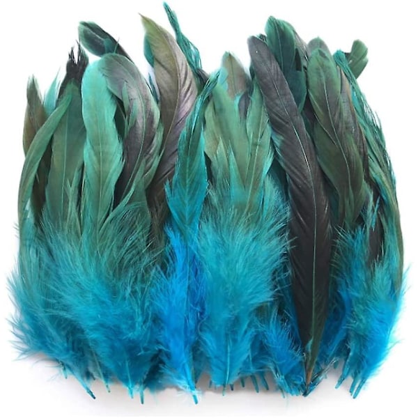 100pcs Natural Rooster Feathers, Dyed Rooster Feather Decoration, Natural Feathers For Crafts, Diy