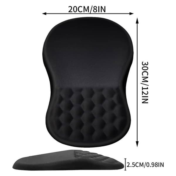 Ergonomisk sklisikker musematte med håndleddsstøtte, for kontor og spilling