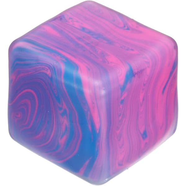 Squishy Sensor Fit Squeeze Cube – Gelfyldt Elastisk Klemmebold, Blød Isbold med Langsom Gendannelse, Stressaflastende Legetøj GREEN Flow pattern block 5.5cm