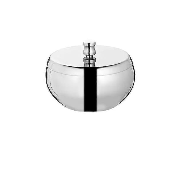 Utomhus Askkopp i Rostfritt Stål med Lock (Silver Stor) 1 Styck