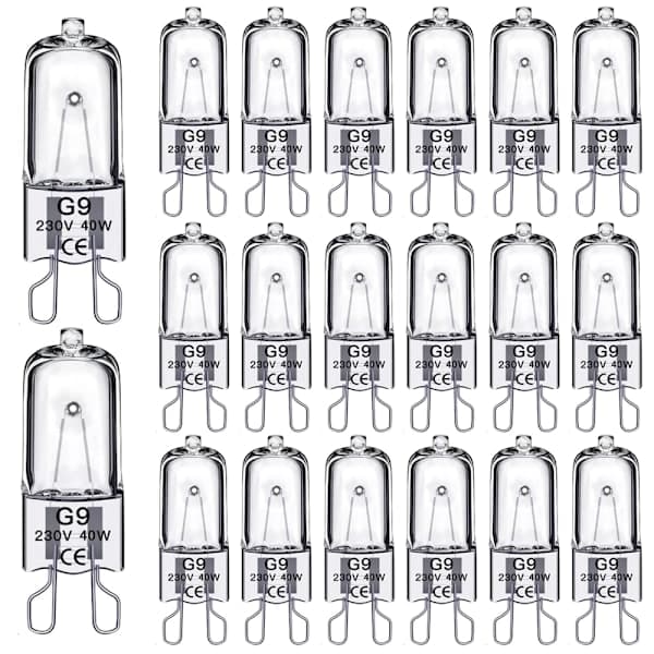 20-pack G9 Halogenlampor 40W, 230V 40W 40W