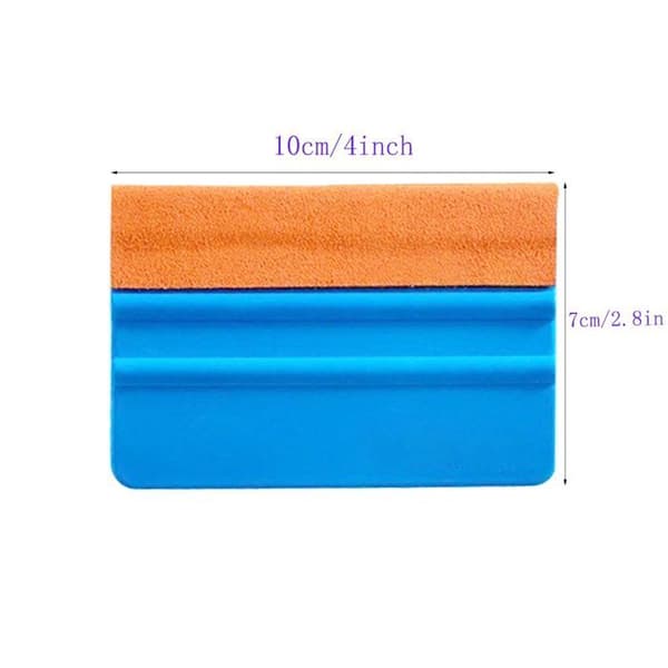 Högkvalitativ skrapa med mockakant, hållbar skrapa, dekalapplikatorskrapa (2-pack, orange)