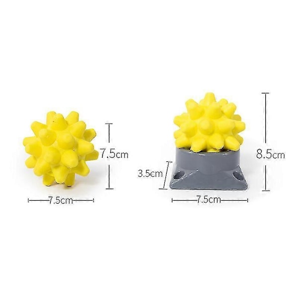 Massageboll Portabel Akupressur Massageboll Med Bas För Muskelavslappning Fasciaboll Rumble Roller Igelkott Orange