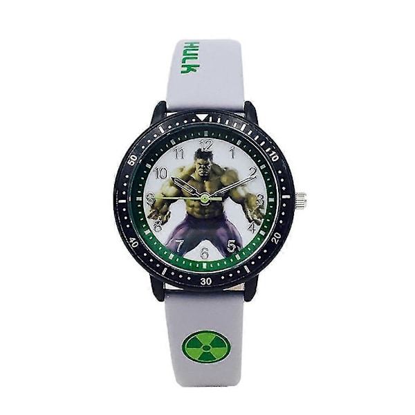 Barneklokke Gutter Spider-man Thor Hulk Quartz Klokke Superhelt Tegneserie Quartz Armbåndsur Gaver Grey