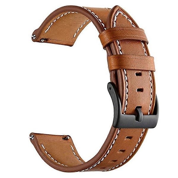 För Garmin Forerunner 265/255 22mm Sydd Klockarmband Äkta Läder Klockarmband Multicolor Style A