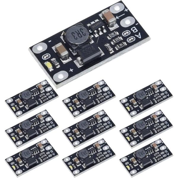 10 stk. Mini DC-DC Boost Converter Modul 3,7V til 12V Regulator Strømforsyningsmodul