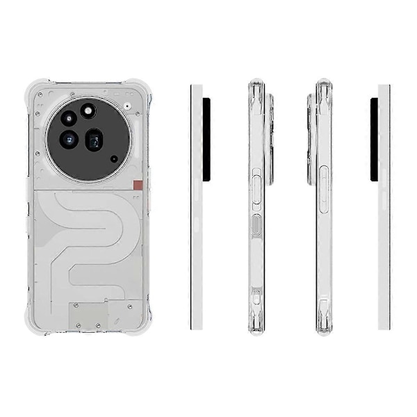 For Nothing Phone (3a) Pro TPU Telefondeksel Sklisikkert Transparent Mobiltelefondeksel