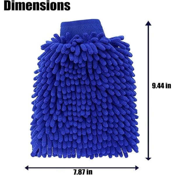 Mikrofiber Chenille Biltvättshandskar, 2 st Chenille Rengöringshandskar, Biltvättset Handskar