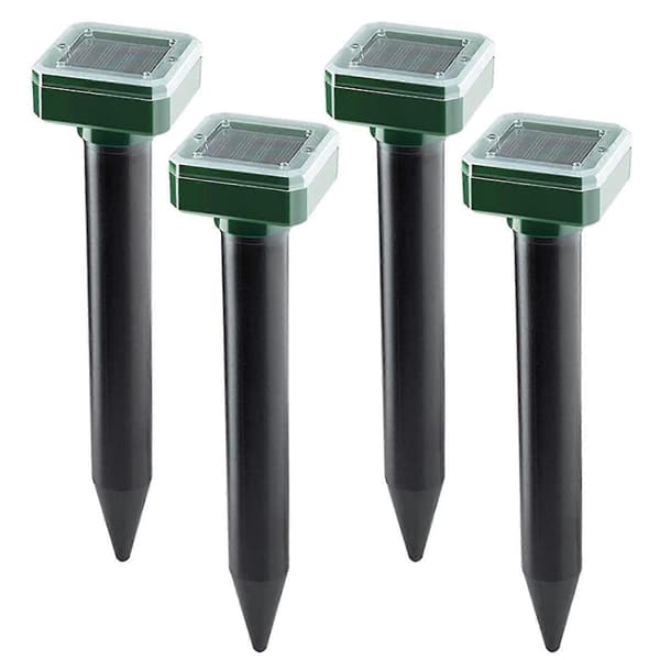 12-pack Utomhus Solcellsdriven Ultraljuds Vibration Avvisare Ormavvisare Mullvad Elektronisk Ormavvisare 12PCS Square