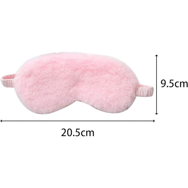 4 st Plysch Ögonmask Mjuk Fluffig Plysch Ögonmask Sovmask Justerbar för Barn Vuxna Kvinnor