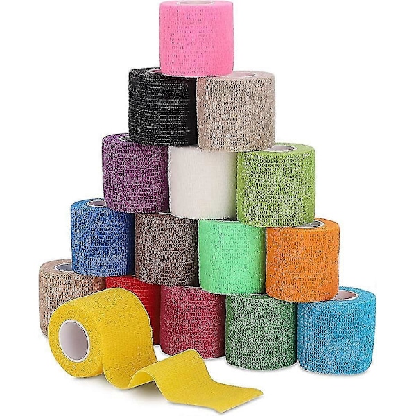 Självhäftande bandage 16-pack 2x 5 yards Självhäftande tejp Stretch Present