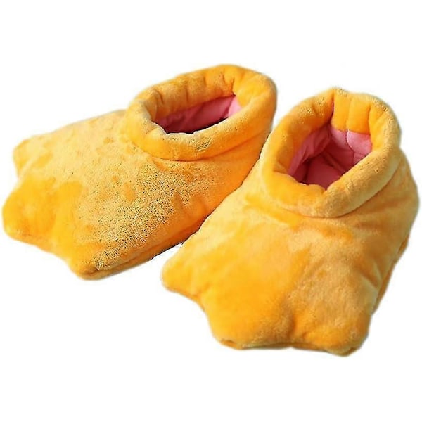 Andesko Slippers med Andefødder, Halloween Ande Slippers til Kvinder Vinter, Cosplay Monster Paw Plys Slippers One Size Fits All Gul