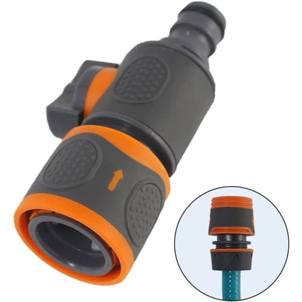 Hurtigkobling Inline Stengeventil, Hageslange Inline Kran Stengeventil Koblingsadapter Verktøy Gadget